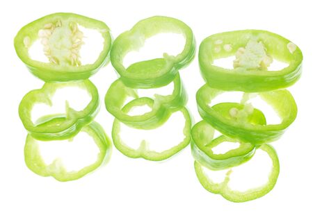 Bitter pepper mugs on a white backgroundの写真素材