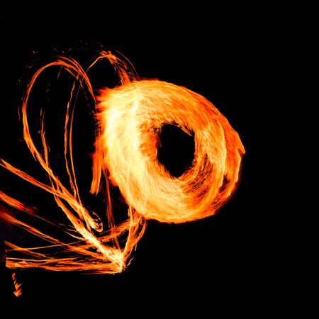 Blurred fire on a black background