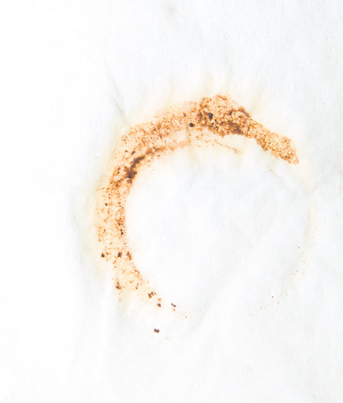 stains from coffee on a white backgroundの写真素材