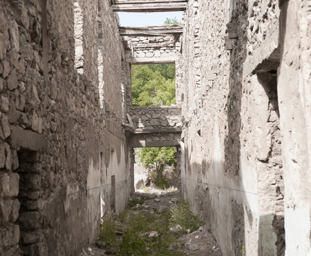The ruins of an old buildingの写真素材