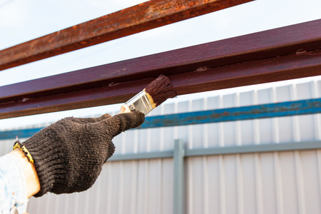 hand paints metalの写真素材