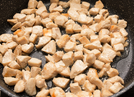 chicken breast fried inの写真素材
