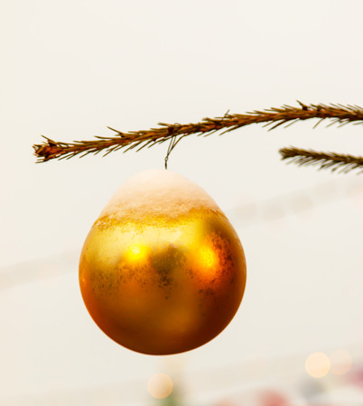 multicolored balls on a new year treeの写真素材