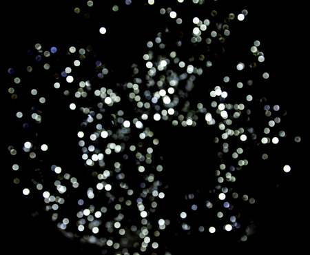 blurred light from the garlandsの写真素材