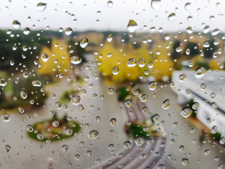raindrops on the glass