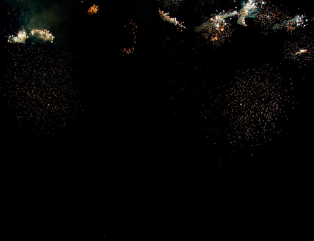 multicolor firework lights on black backgroundの写真素材