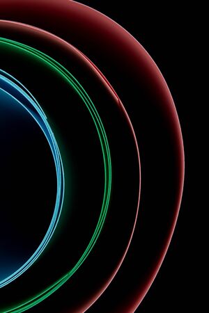 Mixed colors on a black background. Abstraction.の写真素材