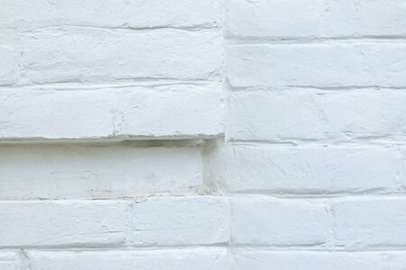 white brick wall as backgroundの写真素材