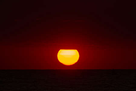 sunset over the sea as backgroundの写真素材