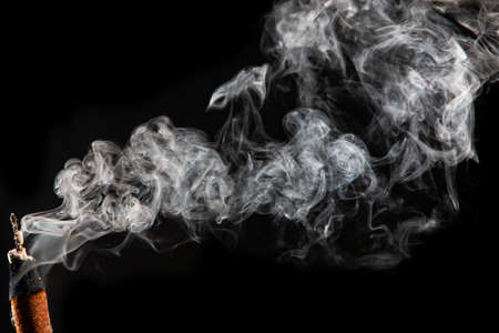 gray smoke on black background