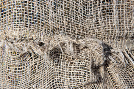 old burlap material as backgroundの写真素材