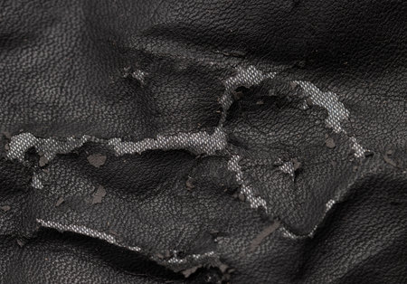old leather cracked material as backgroundの写真素材