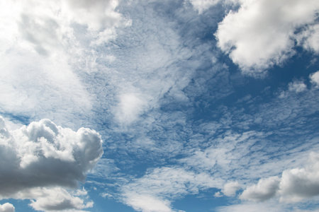 white clouds on blue sky background