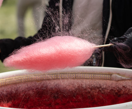 making cotton candy