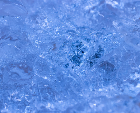 blue transparent ice as background