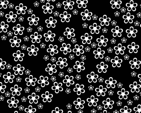 Background white flower on blackのイラスト素材