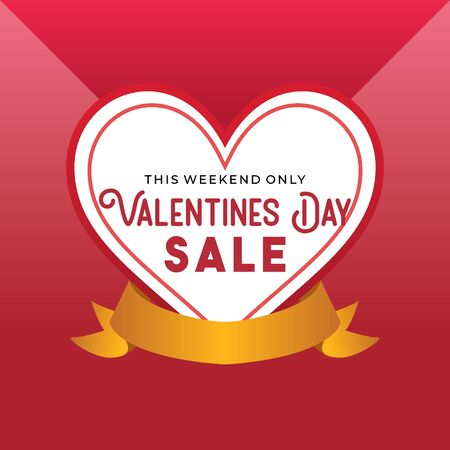 Valentine's Day Sale Banner Designのイラスト素材