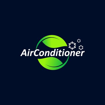 Air condition logo concept vector. Technology device for adjust air condition. Cooler device logo template vectorのイラスト素材