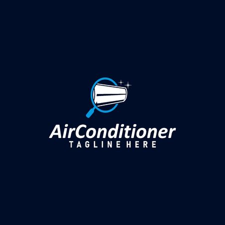 Air condition logo concept vector. Technology device for adjust air condition. Cooler device logo template vectorのイラスト素材
