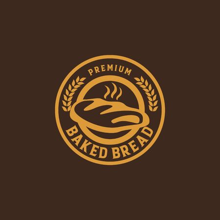 Vintage bread logo  concept vector. Food logo vintage styleのイラスト素材