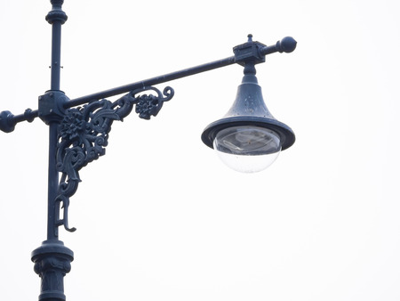 The old lamp post isolated on white.の写真素材