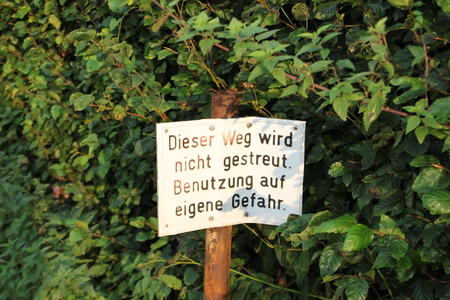 Shield this way is not evacuatedの写真素材