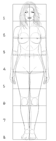 Woman basic proportionsの写真素材