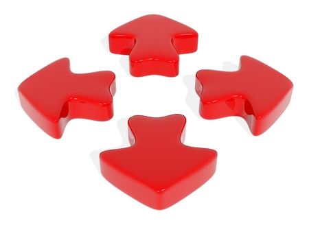 Four arrows : up, down, left, rightの写真素材