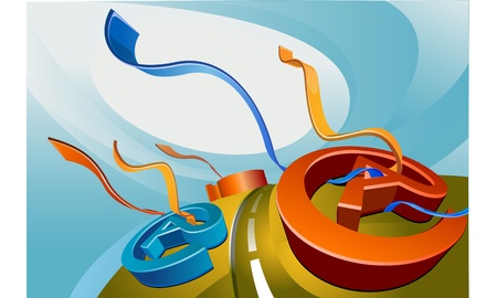 Creation and development of vector graphicsのイラスト素材