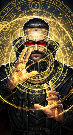 Hipster man with beard and sunglasses on digital background. 3d renderingの素材