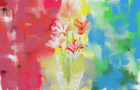 abstract  flowers  drawing for background and wallpaperの写真素材