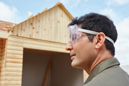 Craftsman as expert artisan building new house 