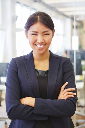 Young woman as successful and self confident businesswomanの写真素材
