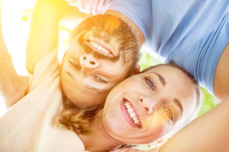 Man and woman as a couple in love for dating agency adの写真素材