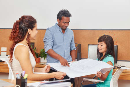 Startup business team planning project in teamworkの写真素材