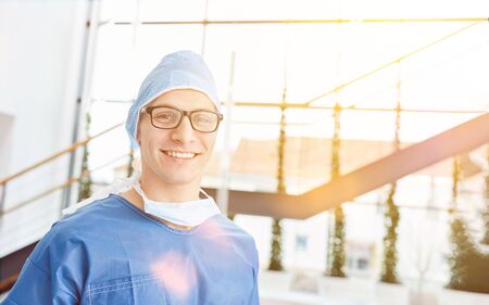 Man as doctor or physician ready for surgery