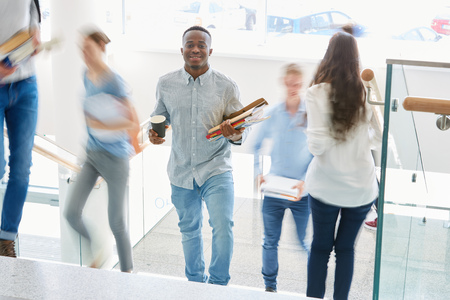 African man as successful student in university 