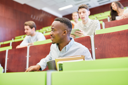 African student and classmates in university classの写真素材