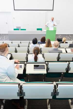 Medicine students in university lecture for medical school studiesの写真素材