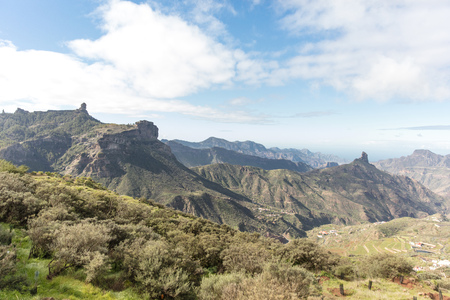 Landscape of Roque Nublo mountains in Gran Canaria, Spainの写真素材