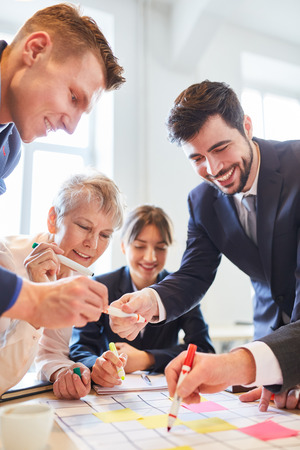 Business people at brainstorming workshop for creative ideasの写真素材