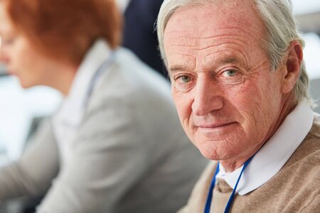 Senior business man as manager or entrepreneur with experience
