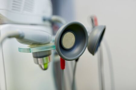 Vacuum electrodes in electromedicine for treatment with stimulation currentの写真素材
