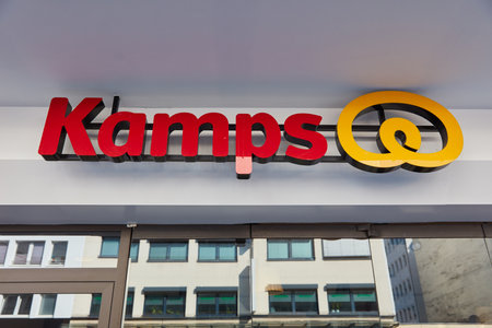 COLOGNE; May 2020: Logo of Kamps bakery chain over store in Germany