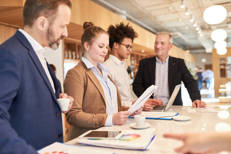 Business people work together as a creative designer team in an advertising agencyの写真素材