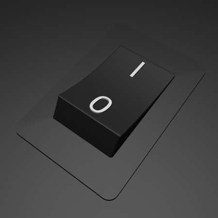 3d switch black and whiteの写真素材
