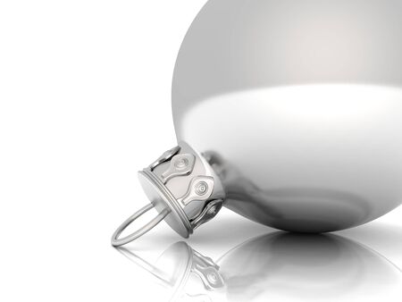 Christmas ball - 1 silver chrome 01の写真素材