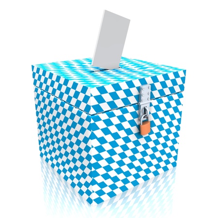 3D ballot box - Bavaria electsの写真素材