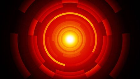 Cyberspace Background - Red CPUの写真素材