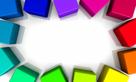 Colorful frames - 3D cubes